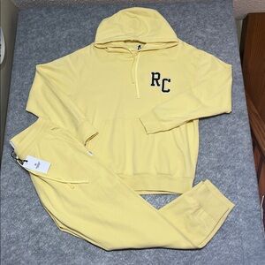 Reigning Champ Lemon Yellow Set with Hoodie and Track Pants